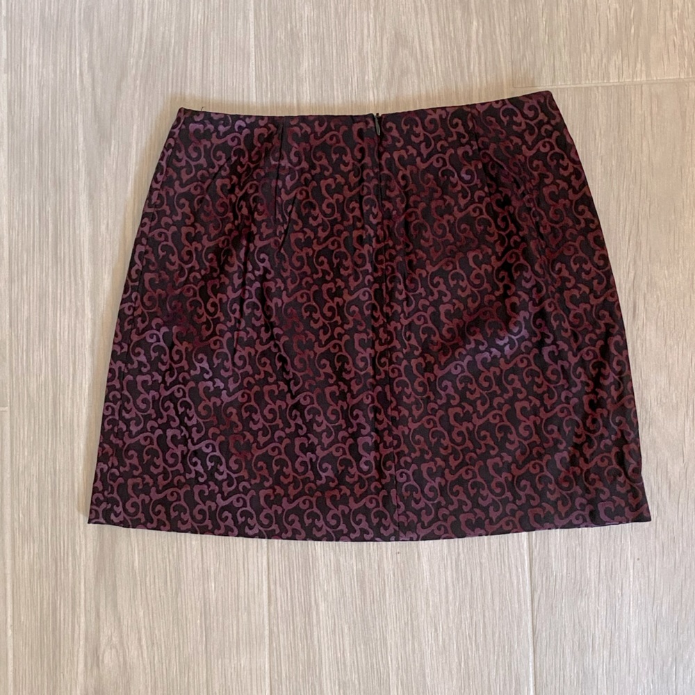Bebe Black and Purple Mini Skirt